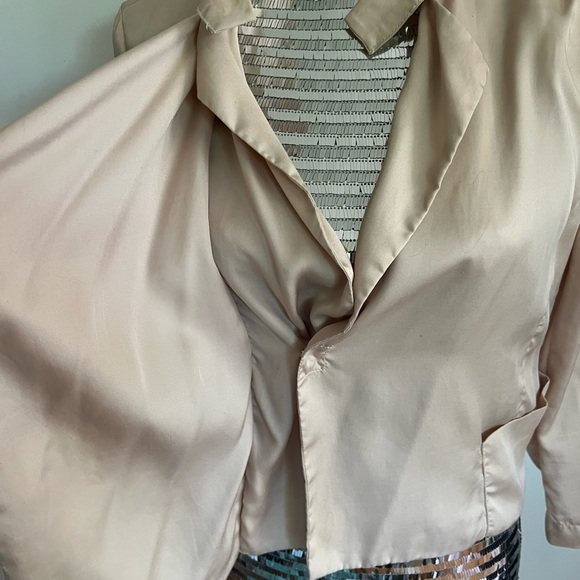 Gap Cropped Satin Jacket - size Medium - Picture 5 of 5